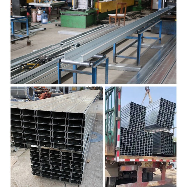 New Design C Shaped Steel Perforated Purlin for Roofing Column Use with Welding &amp; Bending Services C Channel