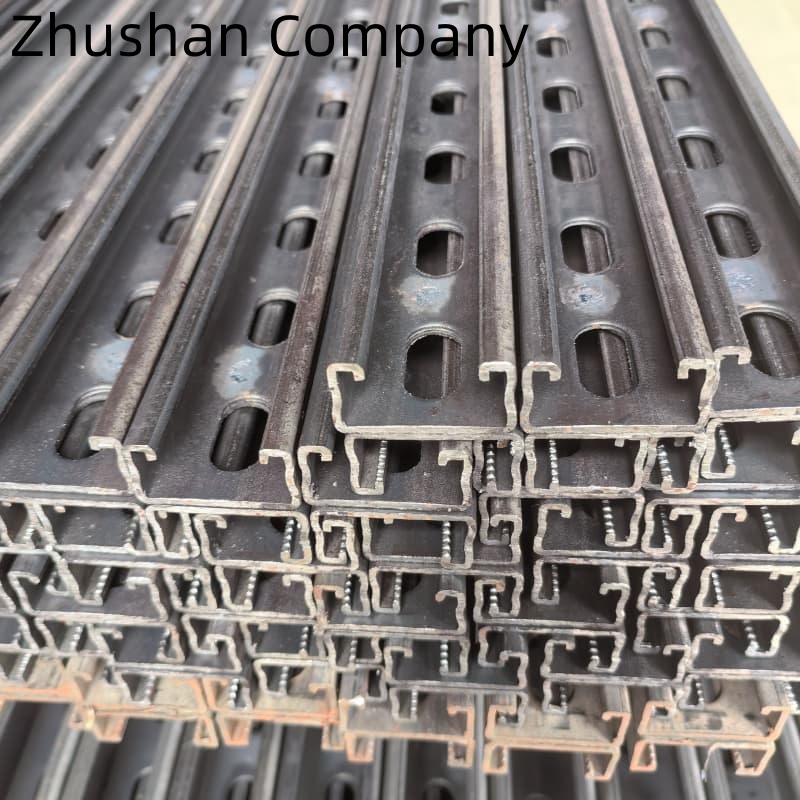 Ground and Roof Solar Mounting Structure Steel Rails C Channel Purlin Rail for Solar PV Brackets