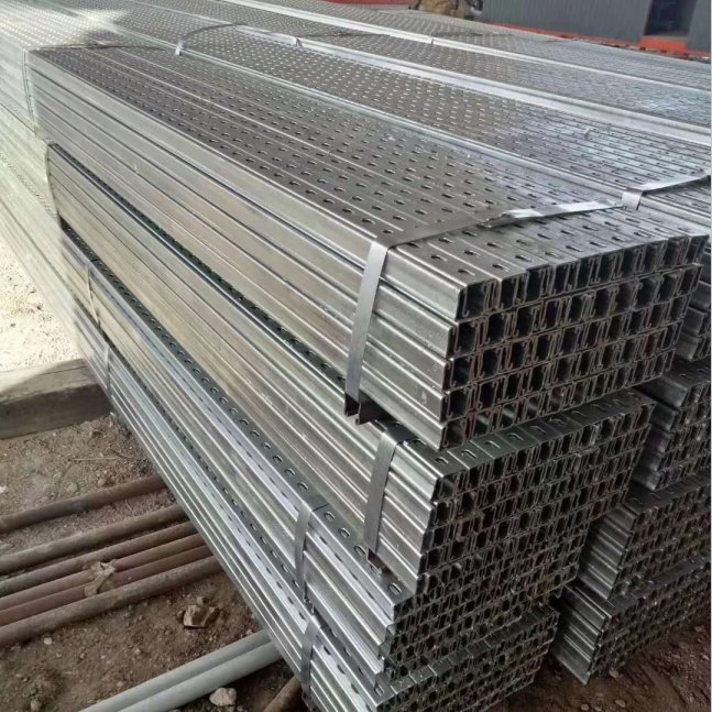 Ground and Roof Solar Mounting Structure Steel Rails C Channel Purlin Rail for Solar PV Brackets