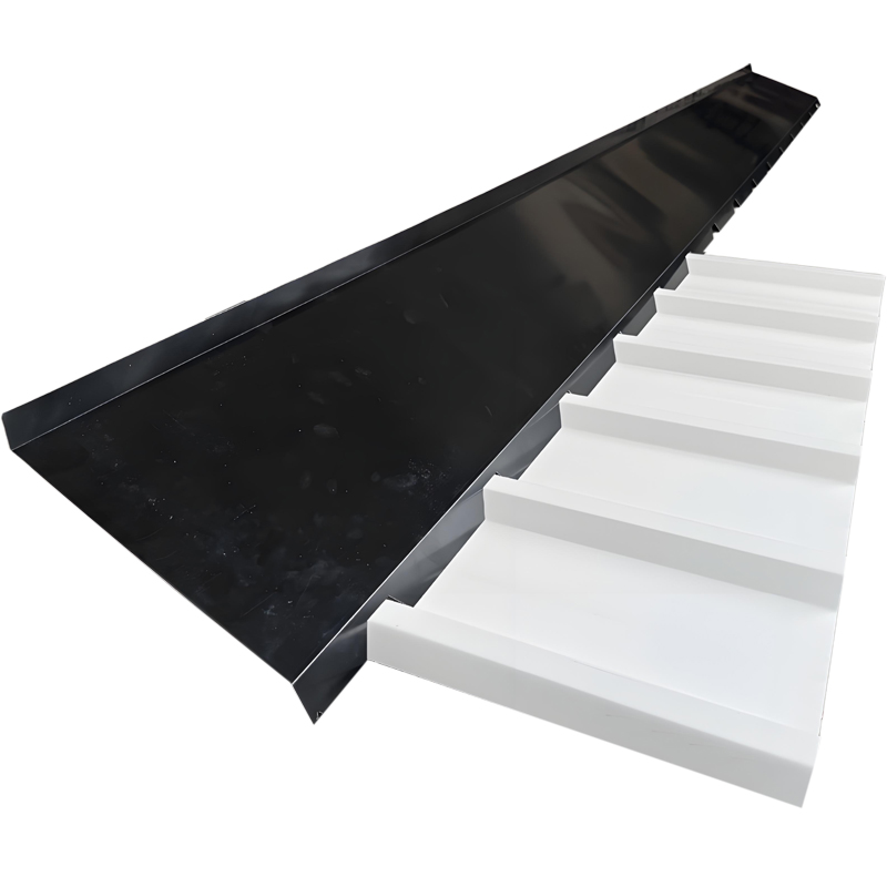 Customized Prepainted Galvalume Steel Corrugated Roof Sheet Gable Trim Flashings Welding ASTM Standard 30-50 Years Life Span