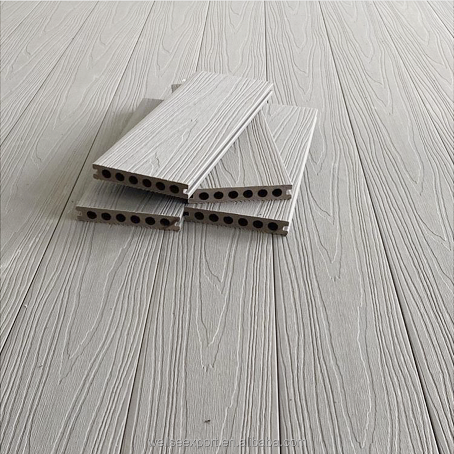 WPC Extrusion Tough Composite Decking Structural Synthetic Lumber Custom Professionally Constructed Modern Click Outdoor Decking