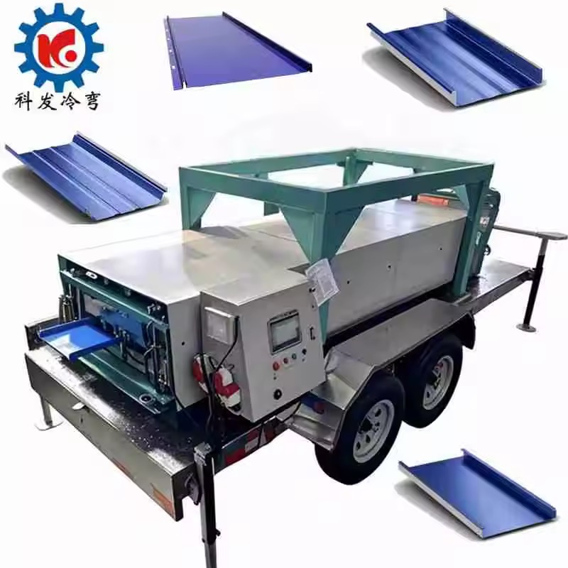 CE Certified Snap Lock Double Lock Clip Lock Portable Standing Seam Roof Roll Machine Standing Seam Metal Roofing Panel