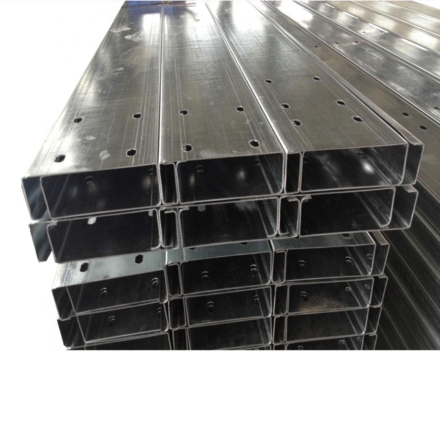 New Design C Shaped Steel Perforated Purlin for Roofing Column Use with Welding &amp; Bending Services C Channel