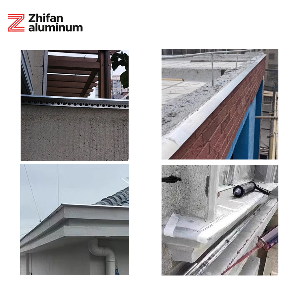 Aluminium Alloy Eagle Beak Drip Edge Metal Roof Eave Rain Water Flashing Trim Wall Fascia Outdoor Corner Protection