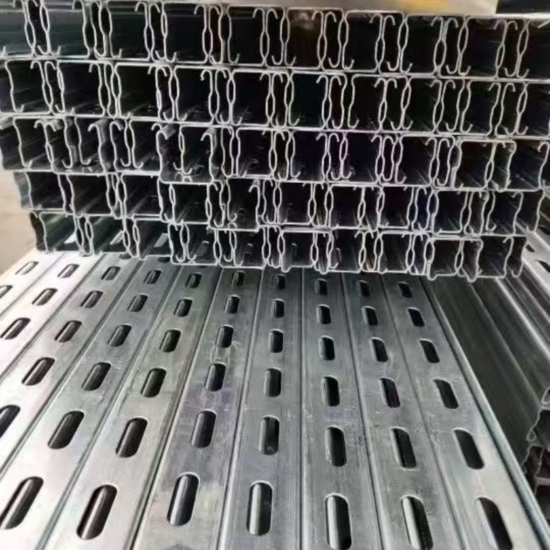 Ground and Roof Solar Mounting Structure Steel Rails C Channel Purlin Rail for Solar PV Brackets