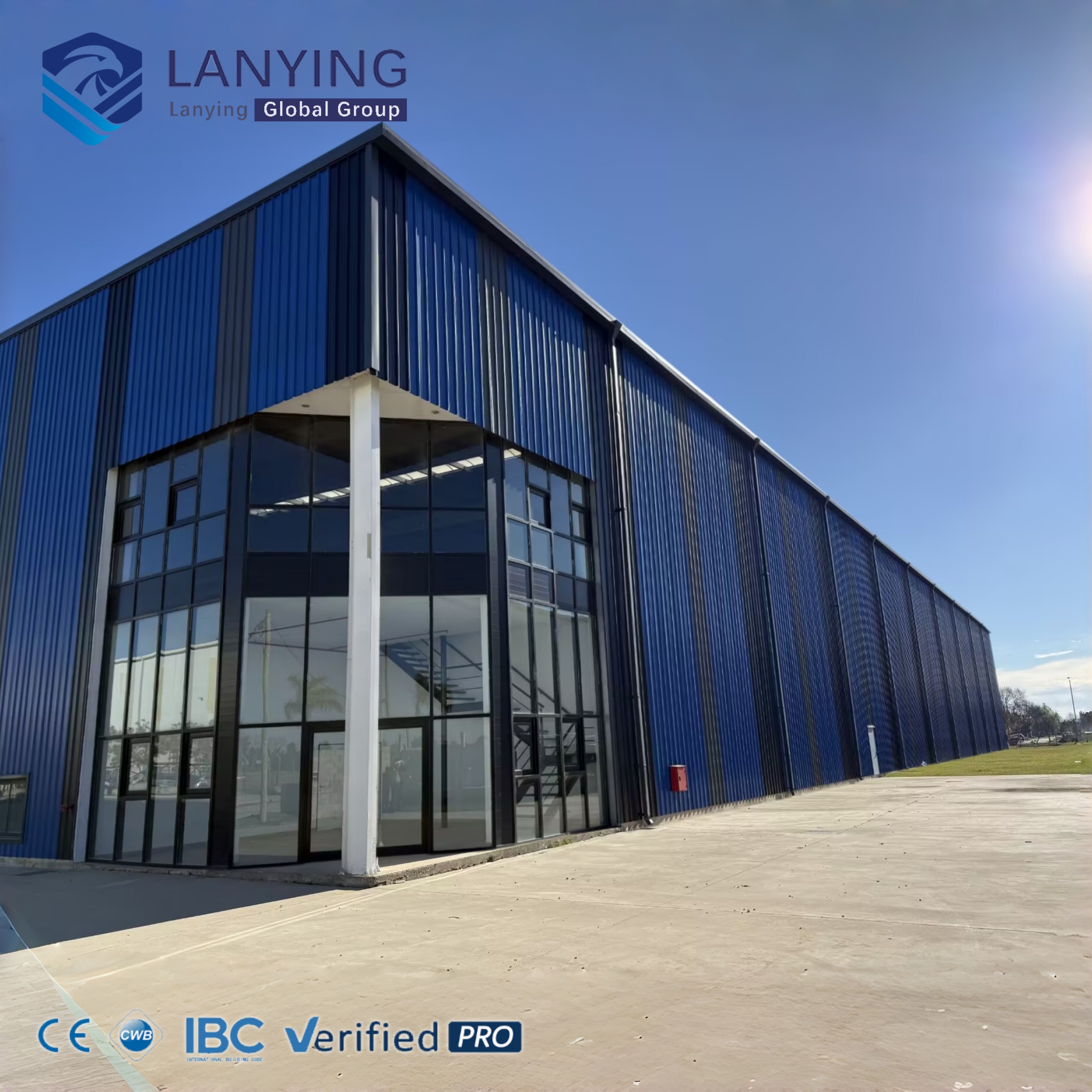 Custom Prefabricated Steel Structure Workshop Solid H-shape Steel Beam Galvanized Purlins Roofing System Wall Panels Office