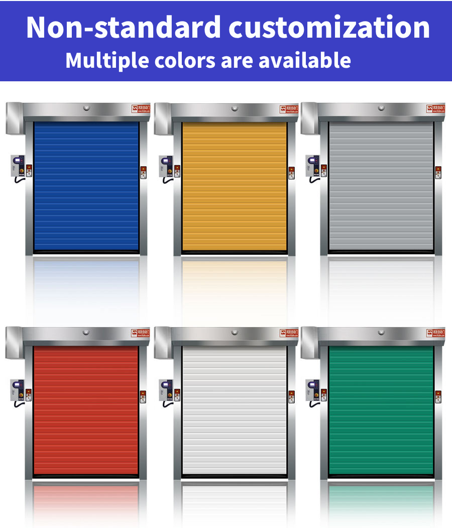 Cold Storage Project Self Repair Impact Resistant Cold Room Door Thermal Seal Insulated PVC Fiberglass High Speed Doors