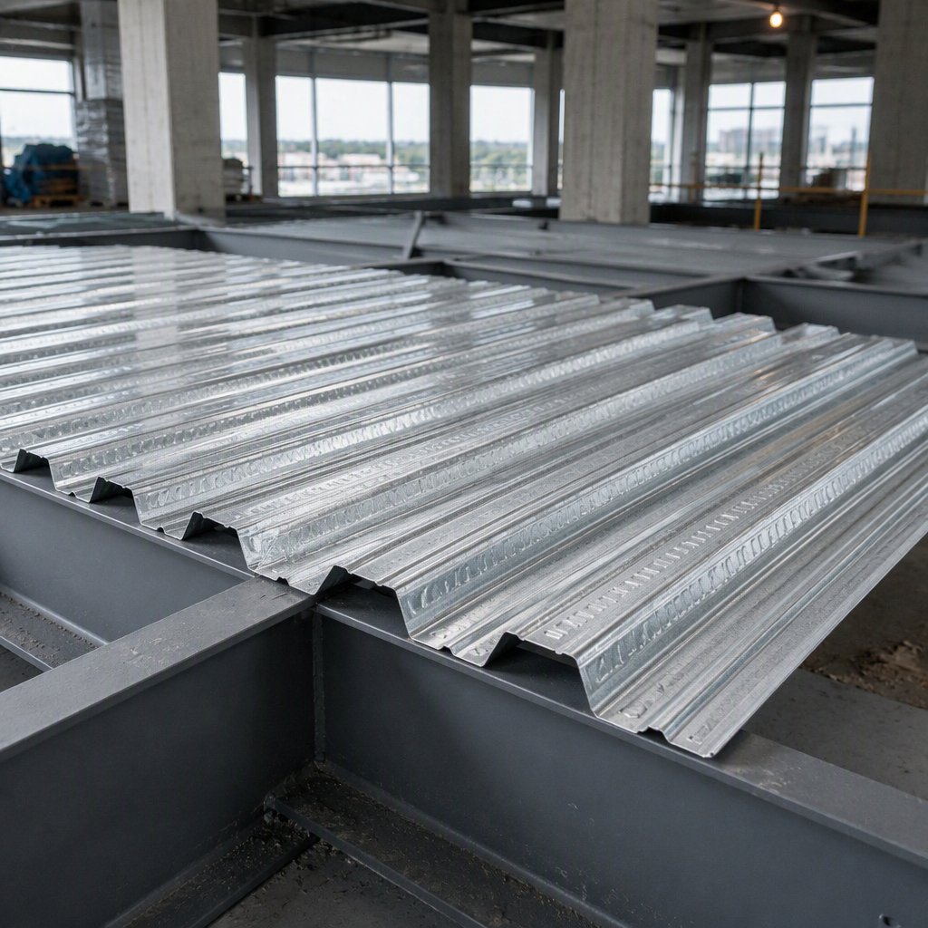 Galvanized Alloy Corrugated Industrial Design Steel Floor Decking Panel Building Material for Roof and Structural Framing