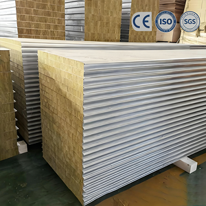Hot Sale High Density Modern Eco-Friendly Fire Resistant Rock Wool Sandwich Panels Wholesale For Factory Wall Engineer Projects