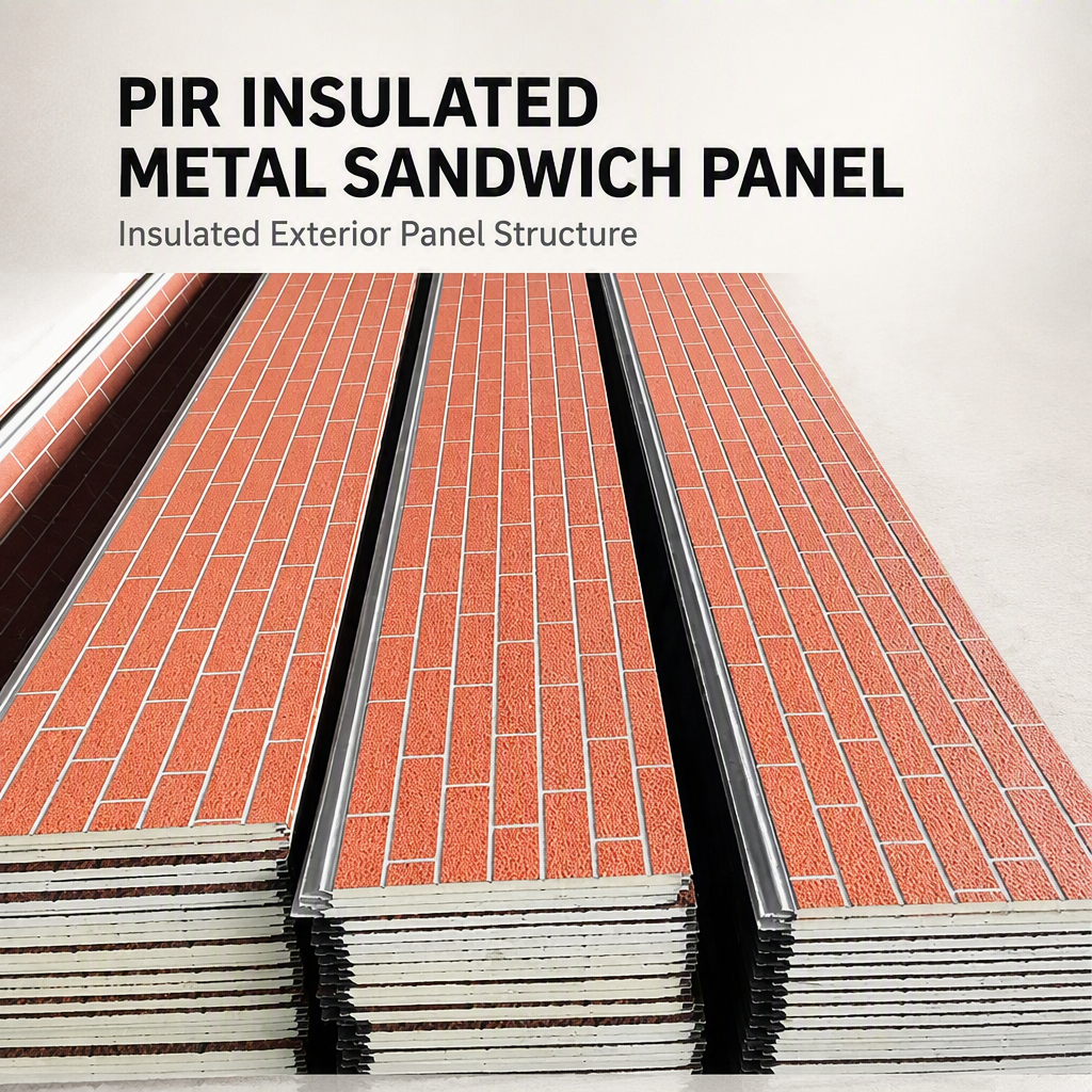 High Quality PIR Insulated Metal Sandwich Exterior Roof Panels for Prefab House Outdoor & Hotel Use