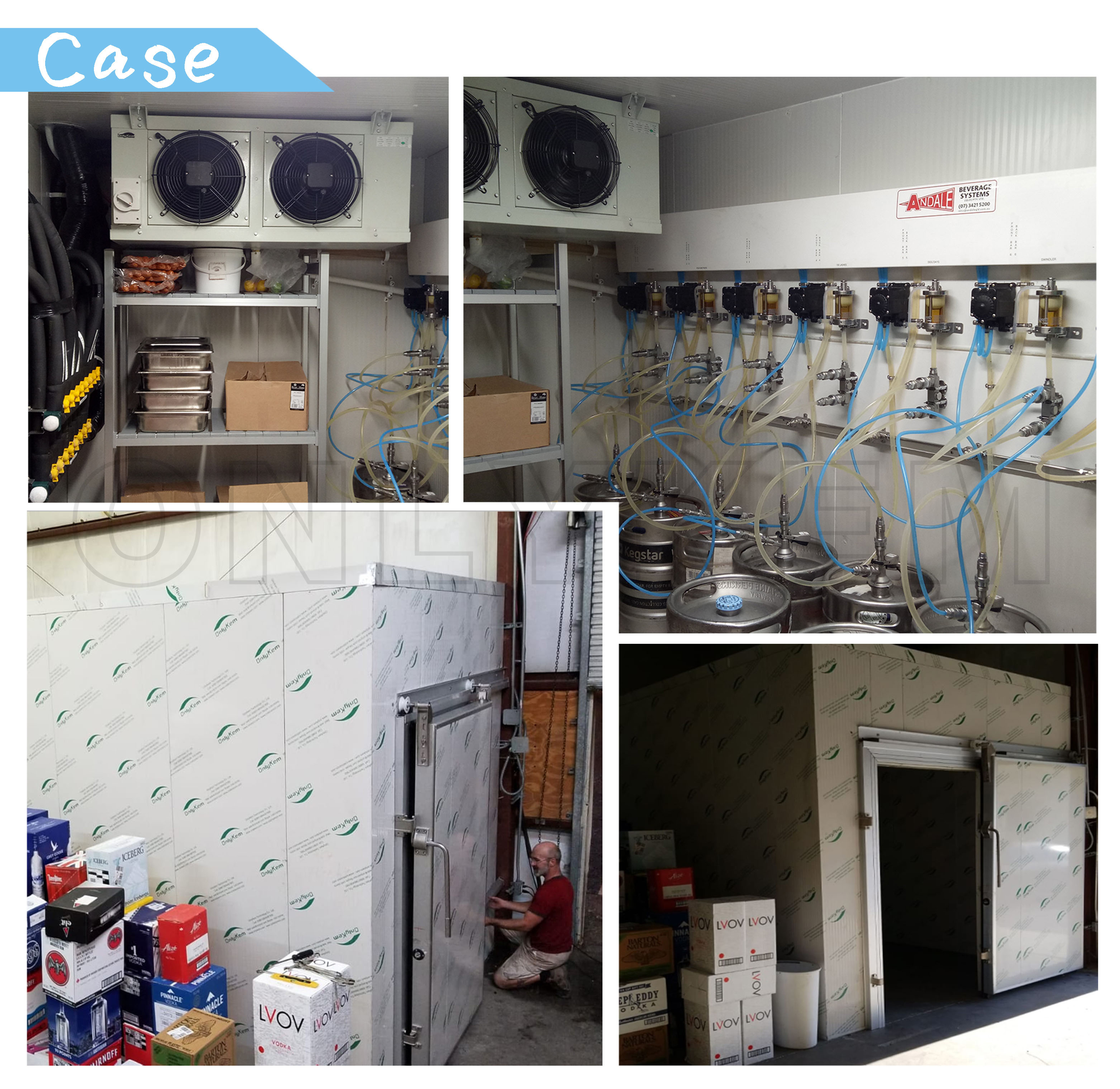 Pork Cold Storage Room Walking Freezer Insulation Panels Frozen Meat Blast Freezer Room Refrigeration Equipment CE NSF ETL