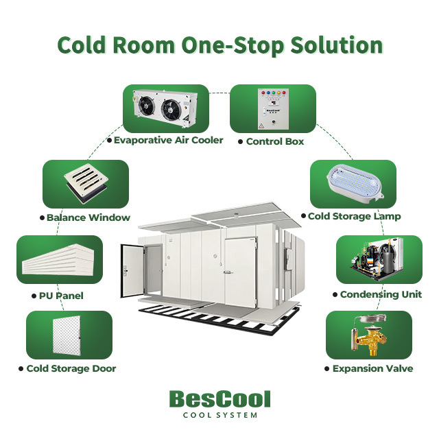 One-Stop Cold Room Solution Customized Cold Room With 100mm 120mm 150mm PU Panels For Large Scale Cold Storage Project