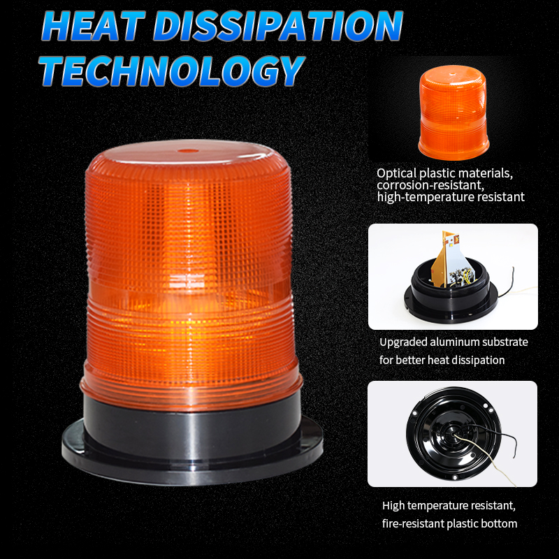 New WTTG Automotive Flashing Signal Light with LED Strobe Lamp DC12V/24V IP65 Waterproof for Road Hazard Warning Car Roof Mount