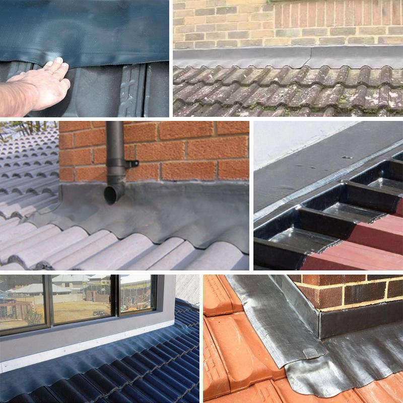 ANTI Lead Free Flashing Tape EPDM Aluminum Mesh Butyl Waterproof Roof Flashing Roll For Chimney Skylight