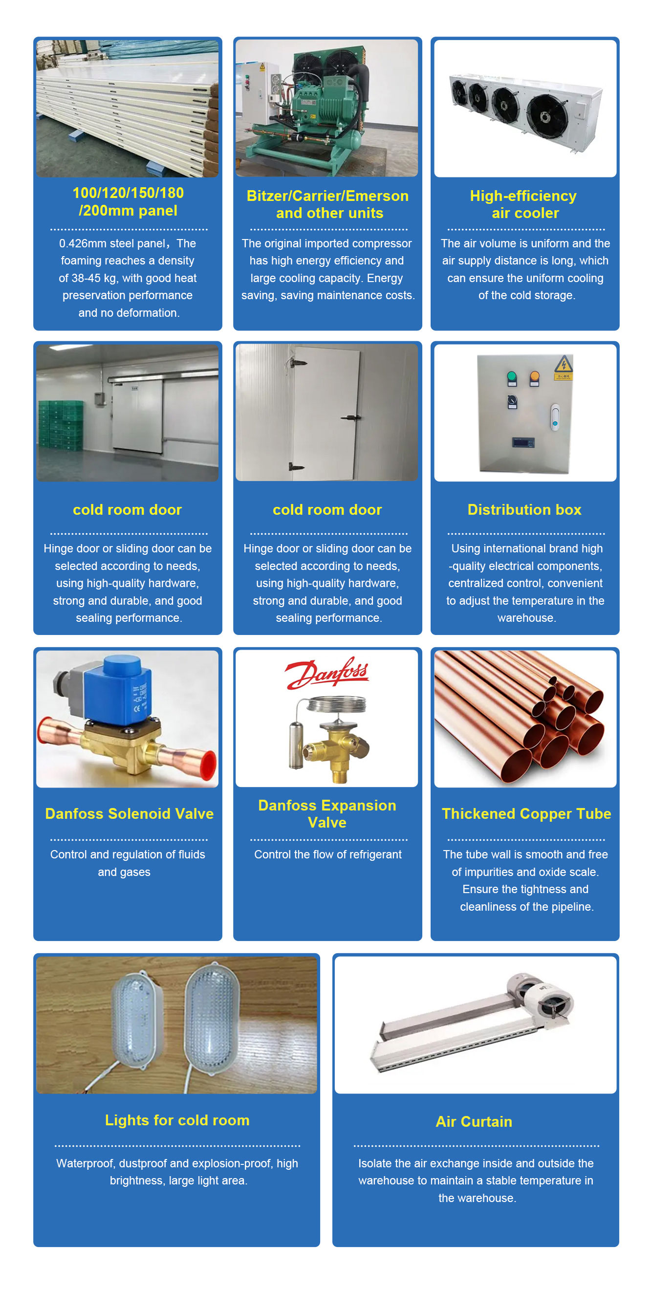 Cold Room Accessory Parts