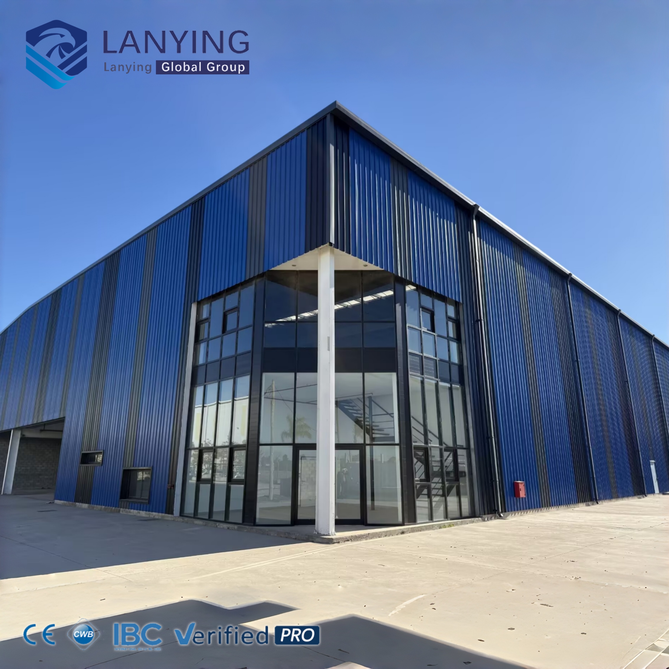 Custom Prefabricated Steel Structure Workshop Solid H-shape Steel Beam Galvanized Purlins Roofing System Wall Panels Office