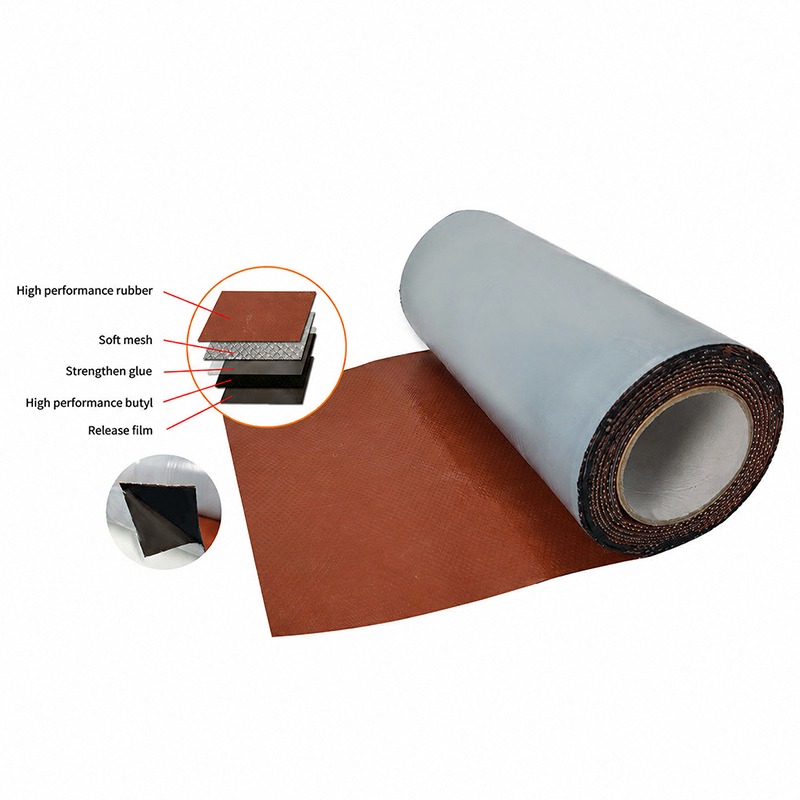 ANTI Lead Free Flashing Tape EPDM Aluminum Mesh Butyl Waterproof Roof Flashing Roll For Chimney Skylight