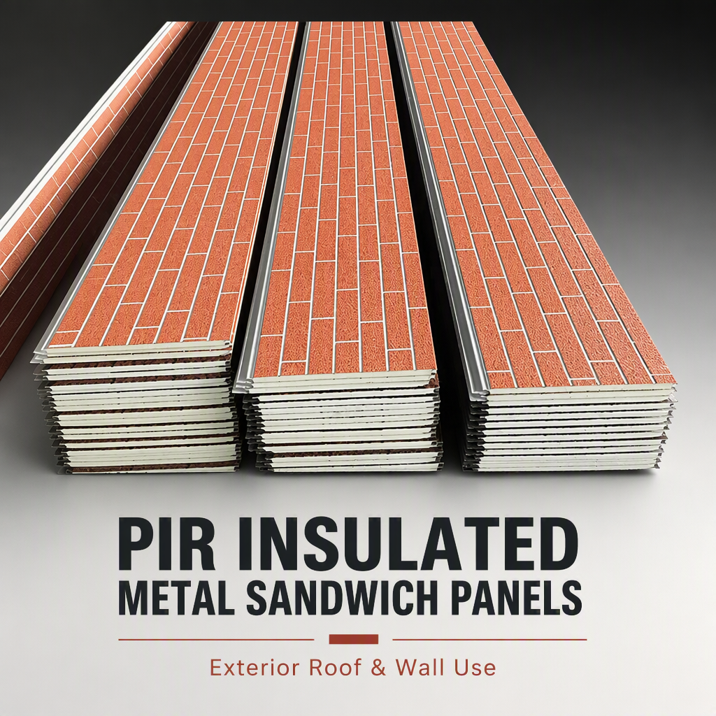 High Quality PIR Insulated Metal Sandwich Exterior Roof Panels for Prefab House Outdoor & Hotel Use