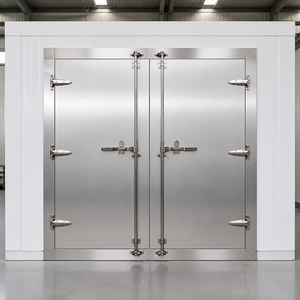 Commercial Double Cold Storage Room Hinged Door Swing Container Doors Warehouse CRYOMAX 304 Stainless Steel