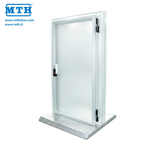 MTH 90 Degree Stay Open Insulated FPR Multiple Panel Material Options Walk in Freezer Cold Room Hinged Door