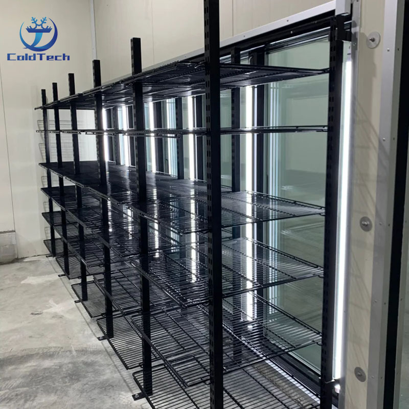 Walk in Freezer Commercial Grade Glass Door Cooler with LED Lighting for Bakery Pastry Display Walk in Cooler