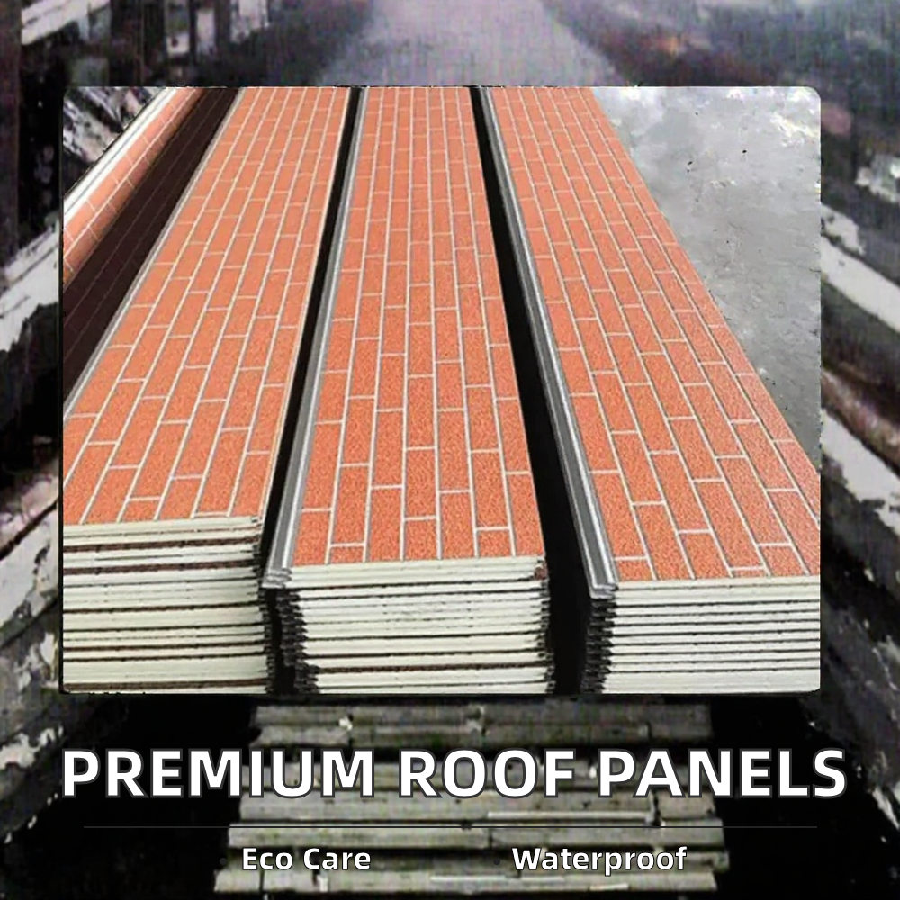 High Quality PIR Insulated Metal Sandwich Exterior Roof Panels for Prefab House Outdoor &amp; Hotel Use