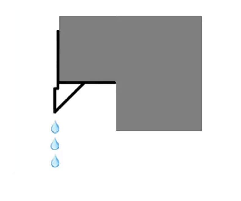 Aluminium Alloy Eagle Beak Drip Edge Metal Roof Eave Rain Water Flashing Trim Wall Fascia Outdoor Corner Protection