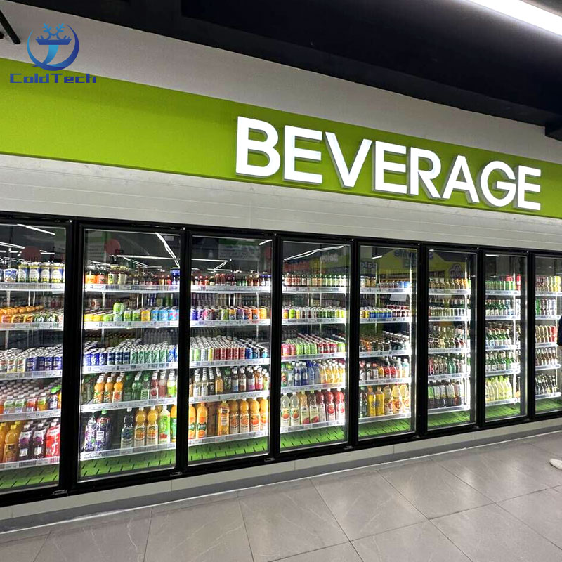 Commercial Glass Door Display Walk in Cooler Specification