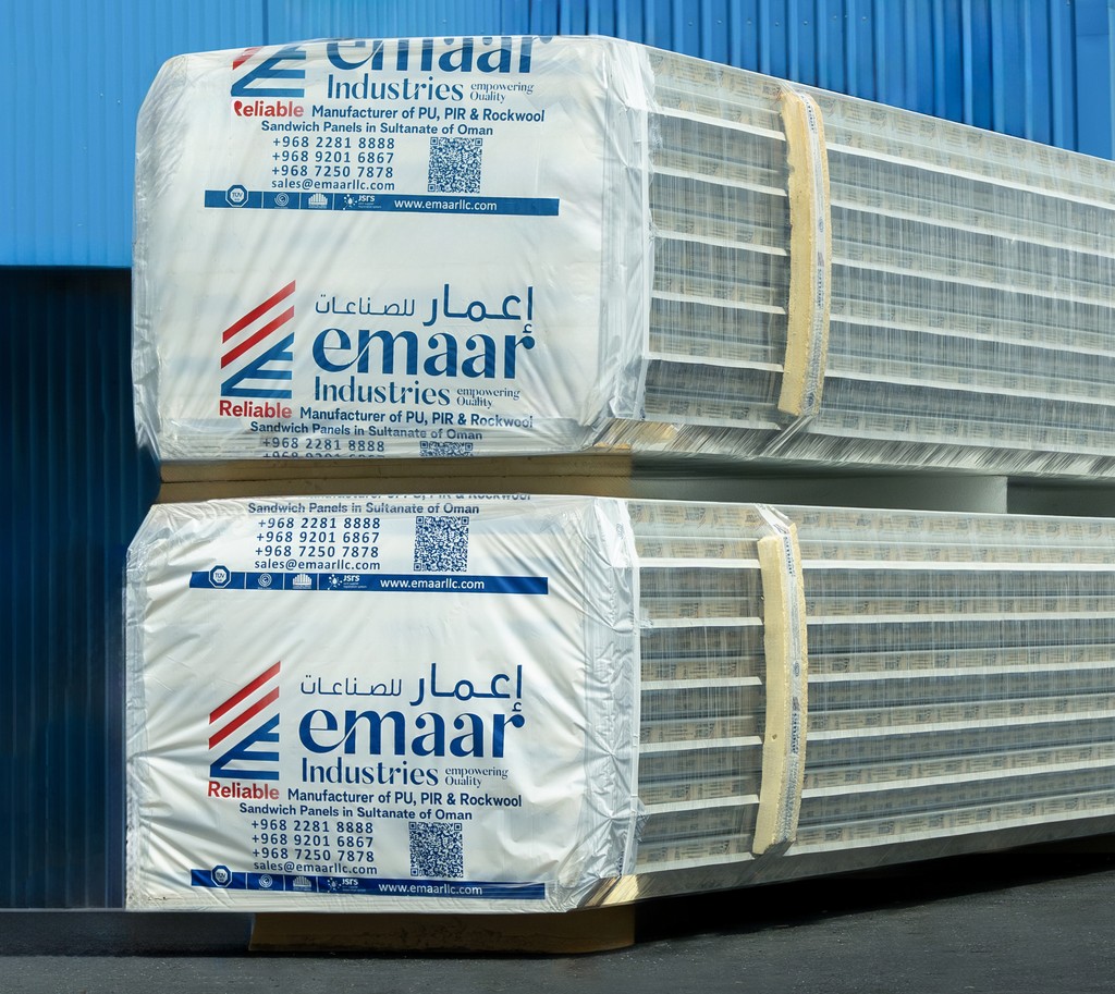 Automated continuous production line for fire rated sandwich panels