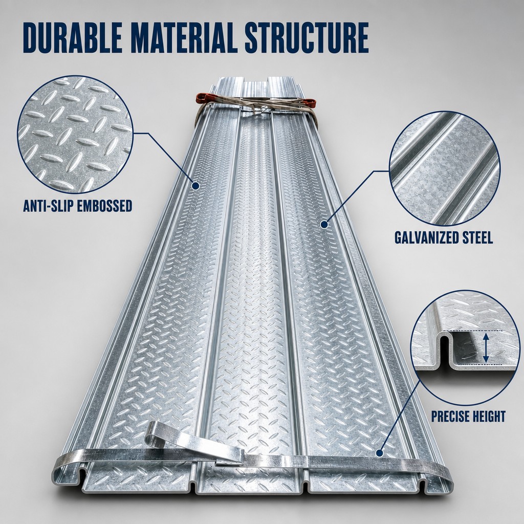 Cold Rolled Galvanized Steel Floor Decking Formwork Free Structural Metal Decking Panel for Large Scale Construction