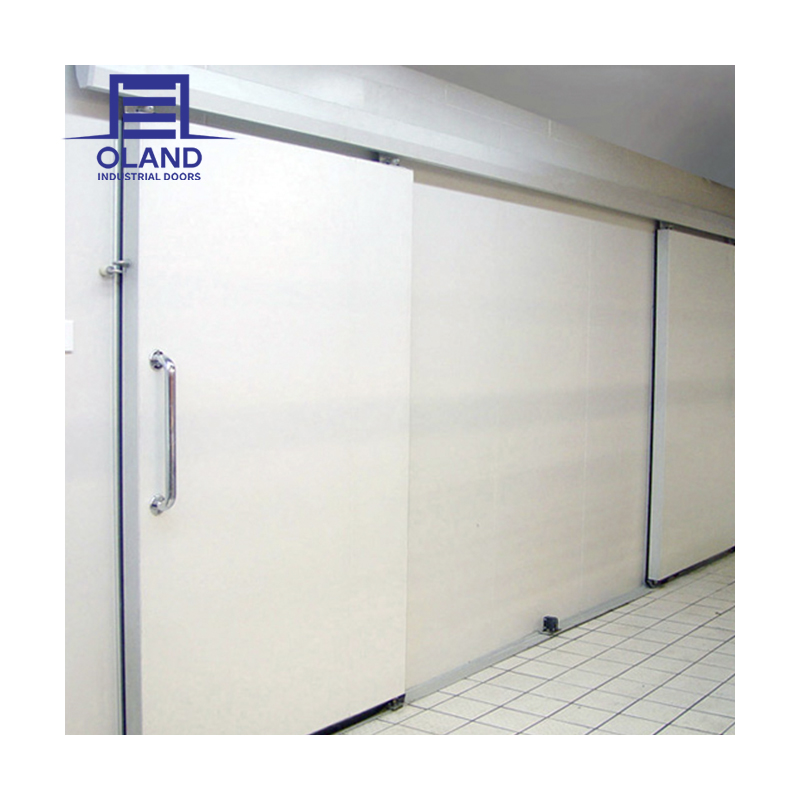 Automatic Cold Storage Door PU Sandwich Panel Thermal Insulation Stainless Steel Hinged Sliding Safety System Electric Side