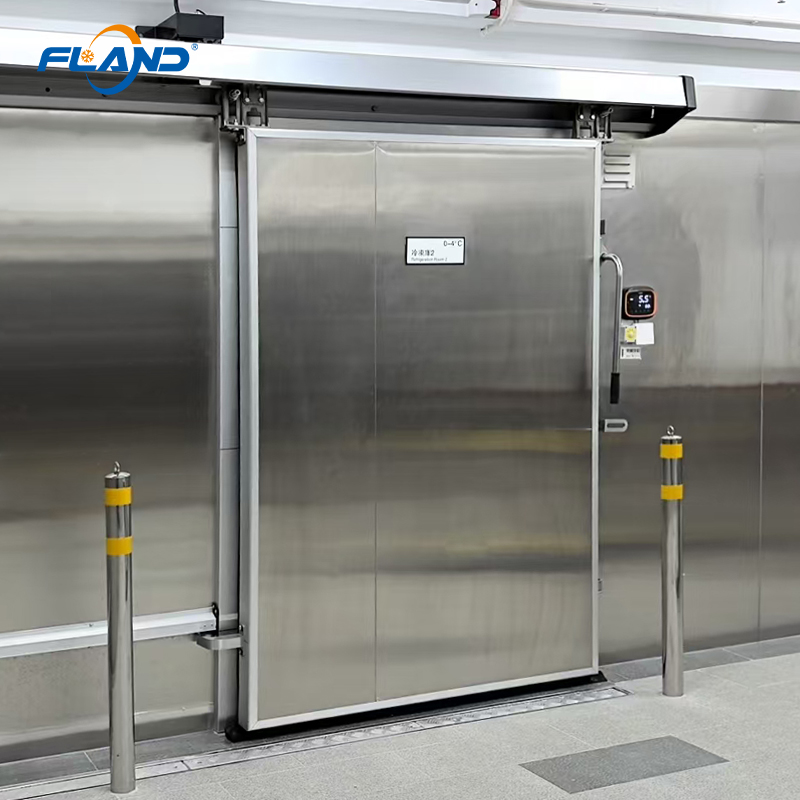 For High Quality Container Cold Room Storage Double Opposing Doors Automatic Sliding Door Copeland Stainless Steel