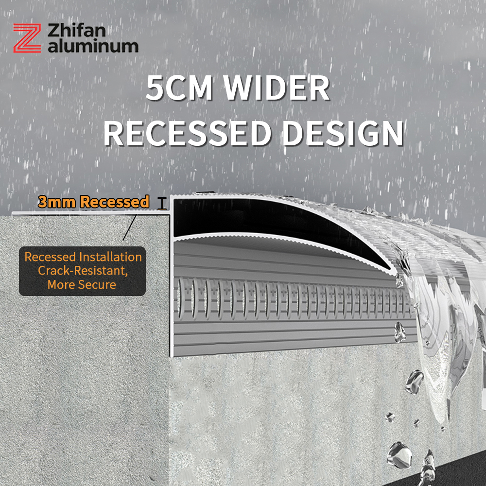 Aluminium Alloy Eagle Beak Drip Edge Metal Roof Eave Rain Water Flashing Trim Wall Fascia Outdoor Corner Protection