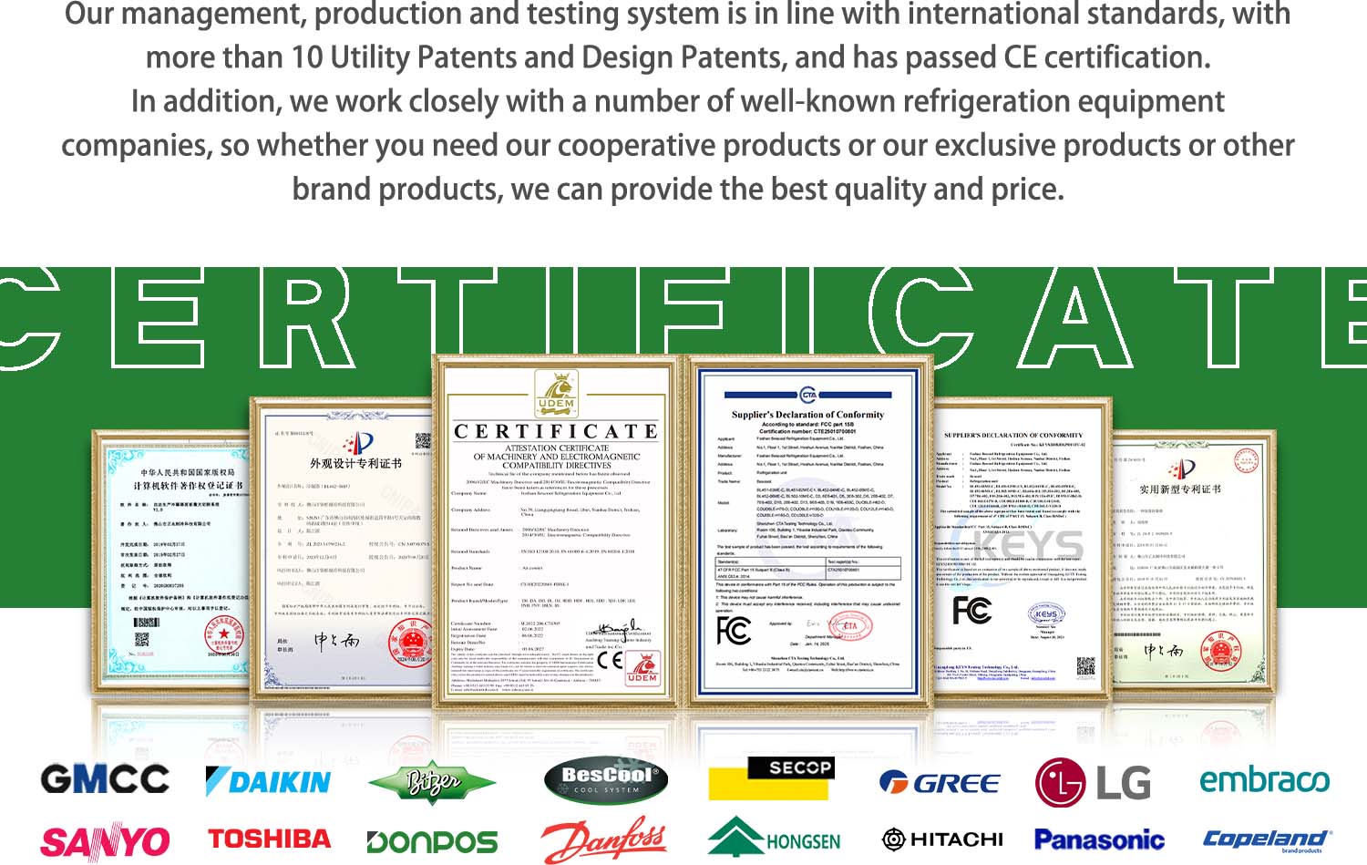 Certificates and Patents