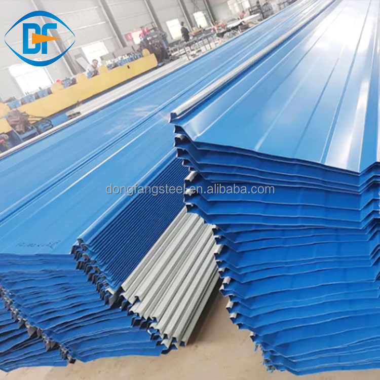 High Zinc 0.1 0.5 0.8mm Thick Prepainted Galvanized Corrugated Sheet Z60 Z100 Z275 SMP Coating Low Slope Roofing Metal Panel