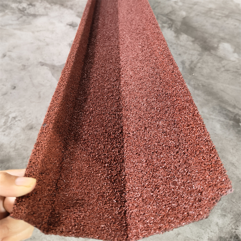 0.6mm Weather Resistant Stone Coated Metal Roof Accessories Ridge Cap Eave Board Gable Flashing Hurricane Grade Roof Fittings