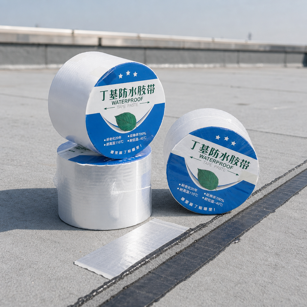 Aluminum Foil Butyl Waterproof Tape 100mm X 1.5mm Self Adhesive For Roof Ridge And Valley Flashing Repair Works