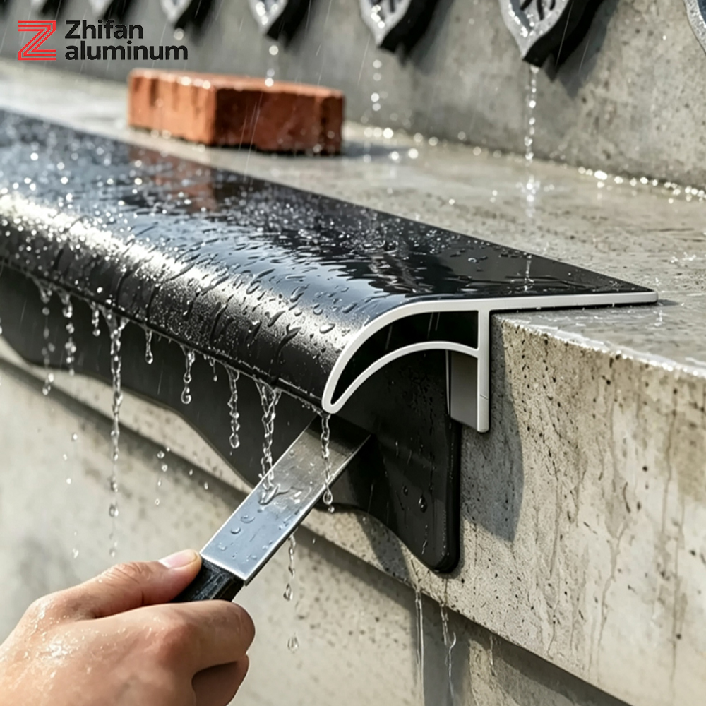 Aluminium Alloy Eagle Beak Drip Edge Metal Roof Eave Rain Water Flashing Trim Wall Fascia Outdoor Corner Protection