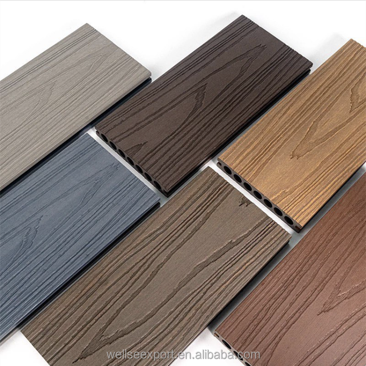WPC Extrusion Tough Composite Decking Structural Synthetic Lumber Custom Professionally Constructed Modern Click Outdoor Decking