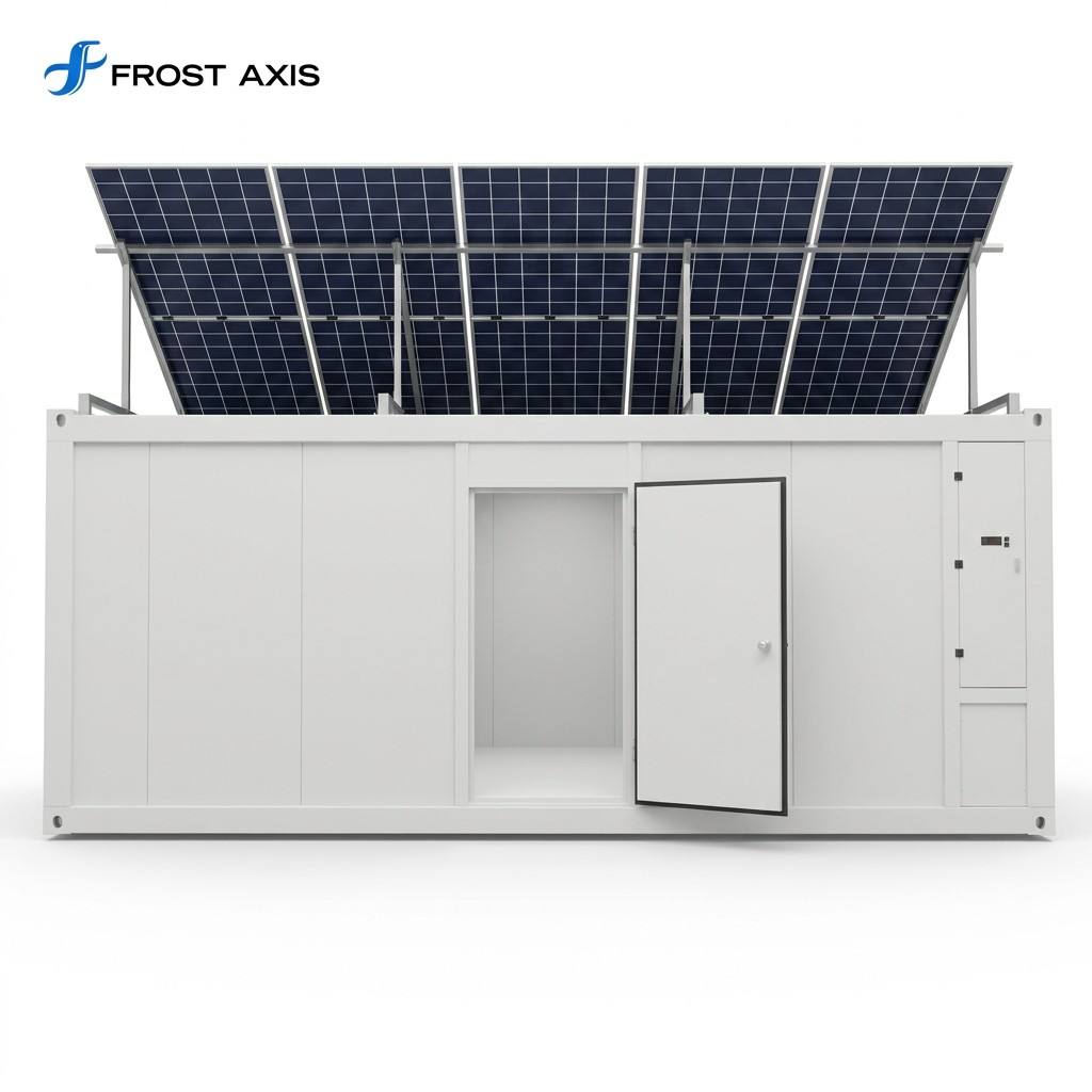 Solar Powered Cold Storage Room Automatic Off Grid Walk in Freezer with Copeland Sanyo Refrigeration System for Food Storage CE