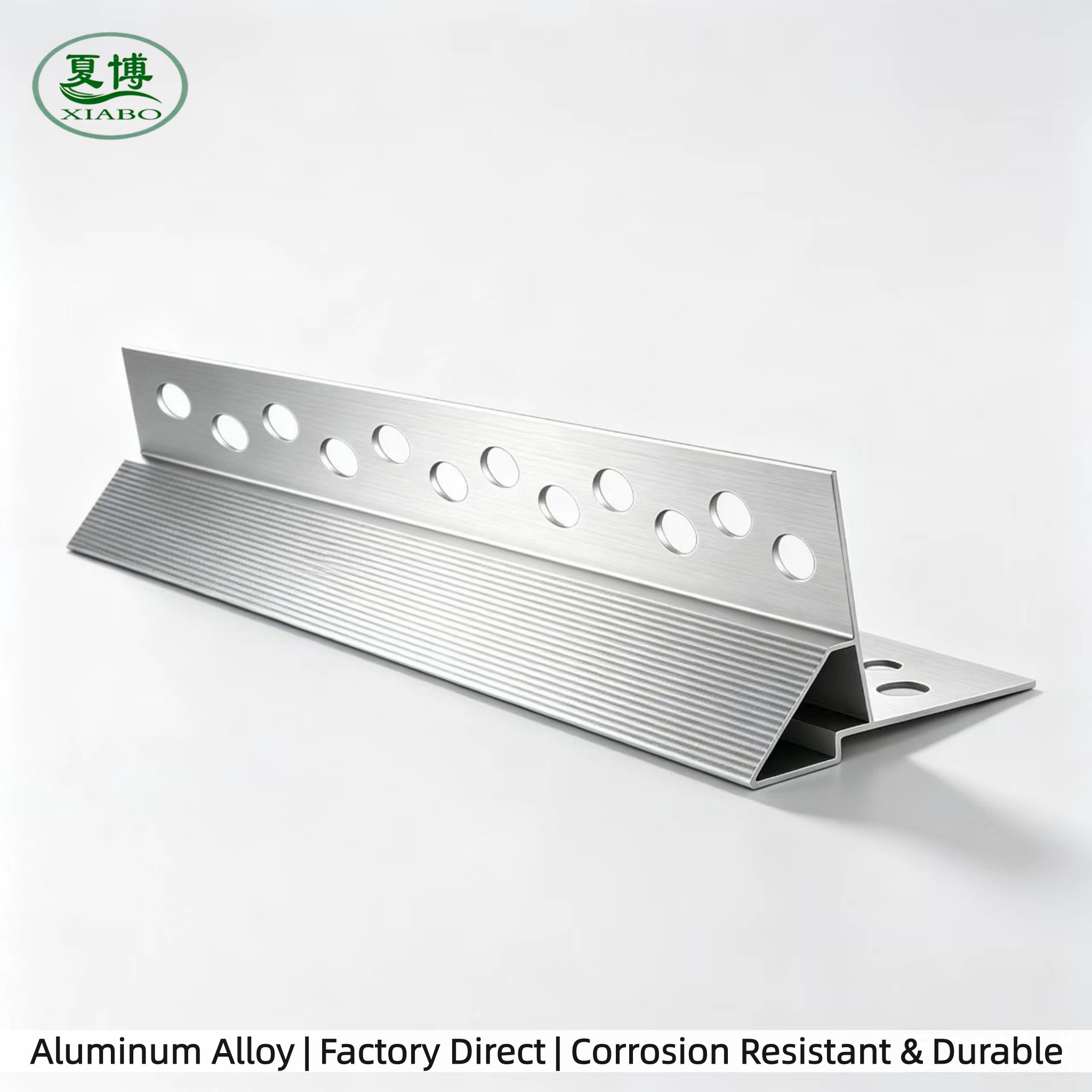 Custom Surface Treatment Aluminium Lower Eave Drip Flashing Perforated Design Waterproof Drip Trim for Facade Decoration
