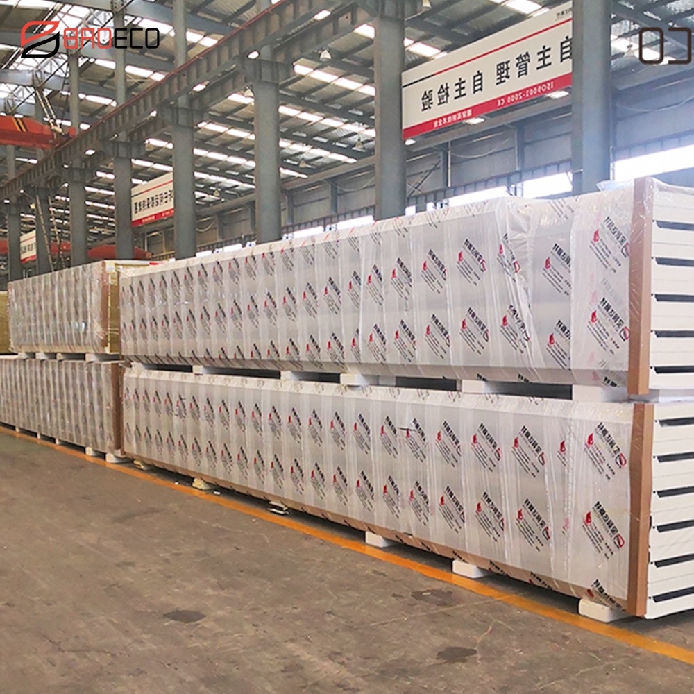 Customized Width 500 To 1120 Rockwool Panel A1 Fire Resistance Insulated Rockwool Board Wall Panels