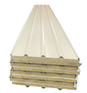 Waterproof Rock Wool Metal Roof Sandwich Panel