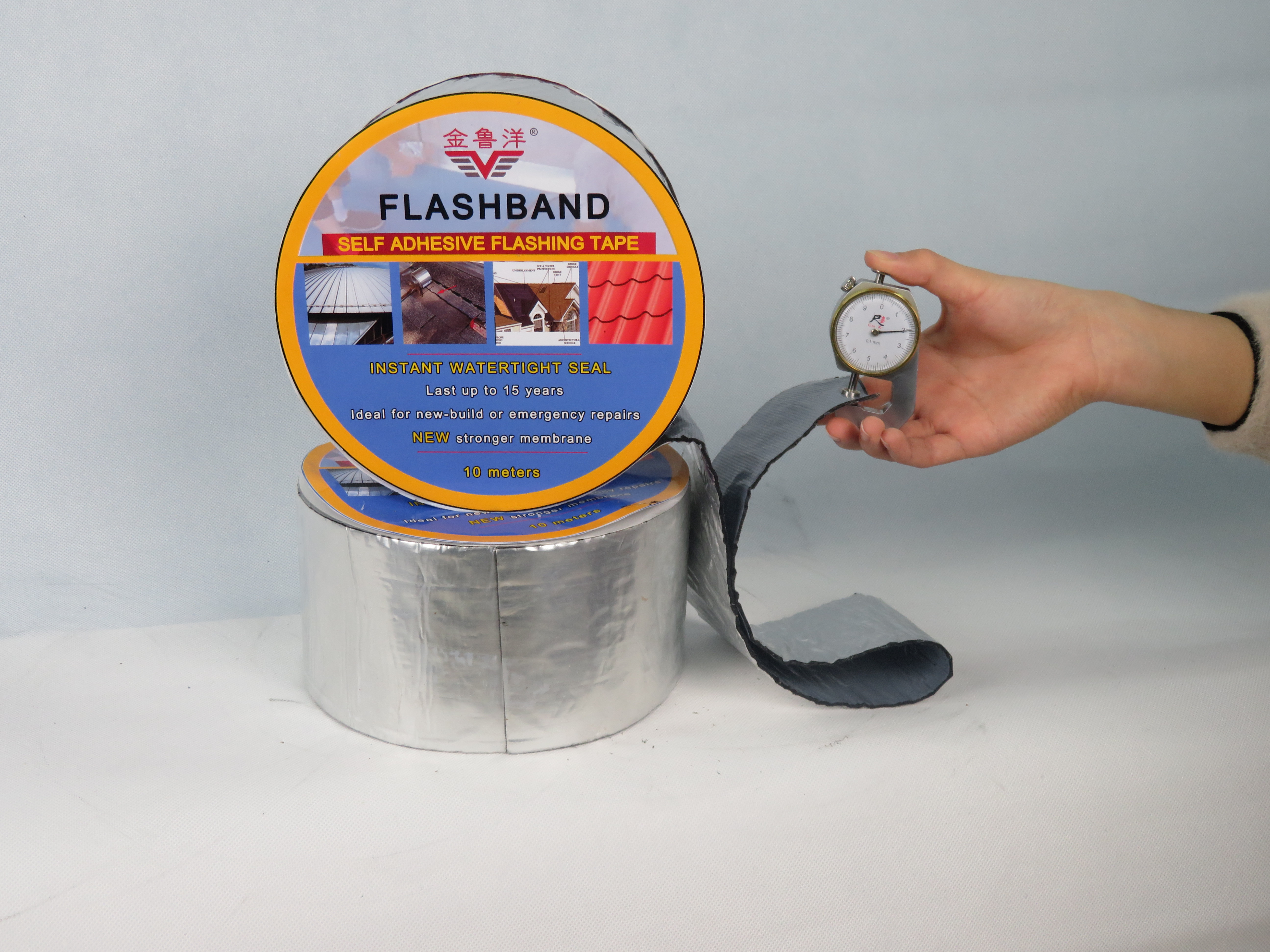 JLY Self-adhesive Butyl Aluminum Foil Industrial Modern Eco-Friendly UV Resistant Waterproof Flashing Tape Roof Engineering 5+