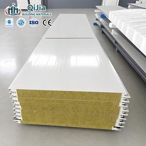 Hot Sale Modern Rock Wool Steel Faced Sandwich Panels Thermal Insulation Interior Wall And Roof For Warehouses