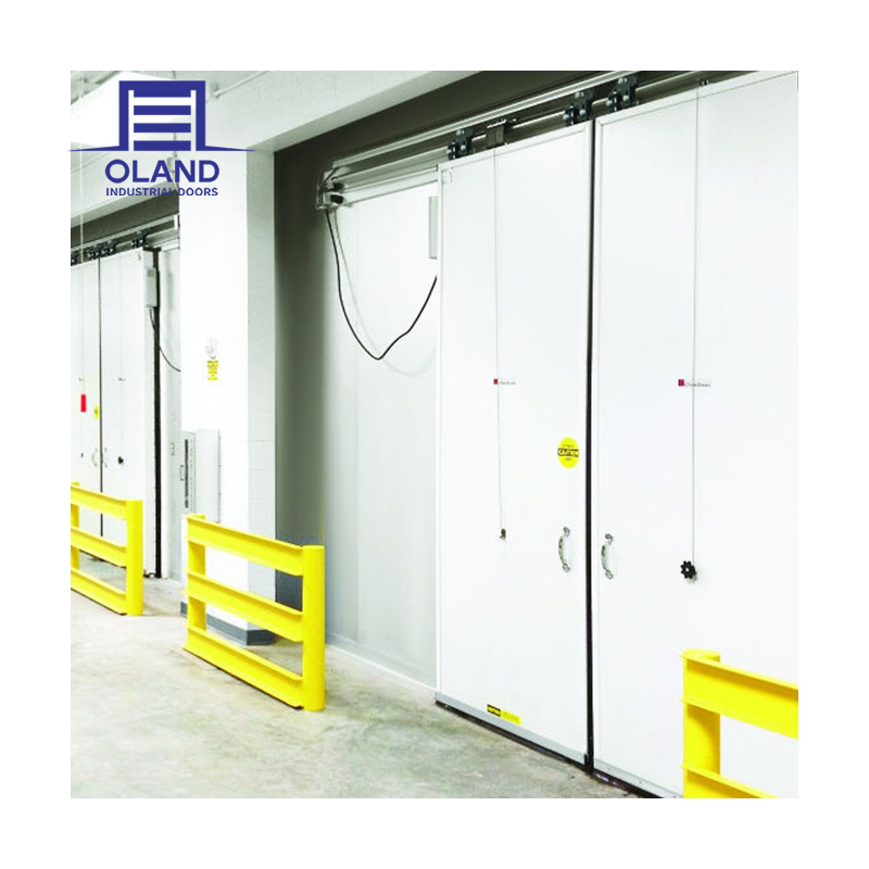 Automatic Cold Storage Door PU Sandwich Panel Thermal Insulation Stainless Steel Hinged Sliding Safety System Electric Side