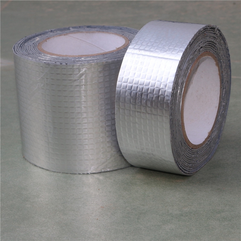 Aluminum Foil Butyl Waterproof Tape 100mm X 1.5mm Self Adhesive For Roof Ridge And Valley Flashing Repair Works