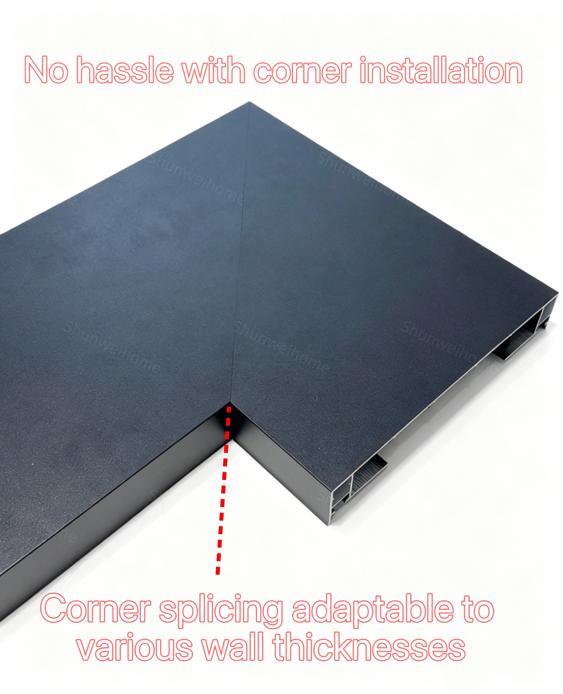 Aluminum Wall Capping Profile with Z-Flashing and Window Frame Trim, Easy Installation